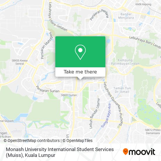 Monash University International Student Services (Muiss) map