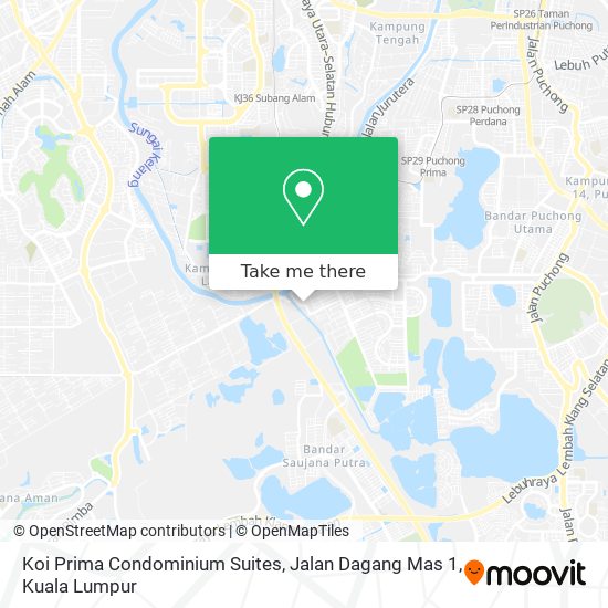 Peta Koi Prima Condominium Suites, Jalan Dagang Mas 1