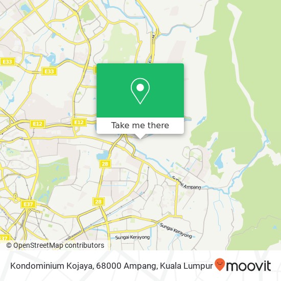 Kondominium Kojaya, 68000 Ampang map