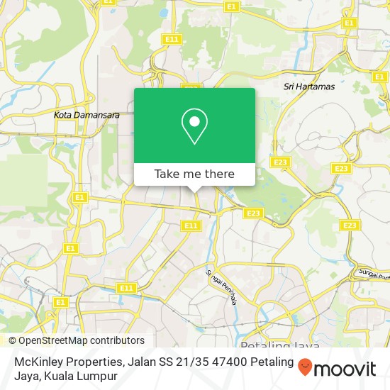 McKinley Properties, Jalan SS 21 / 35 47400 Petaling Jaya map