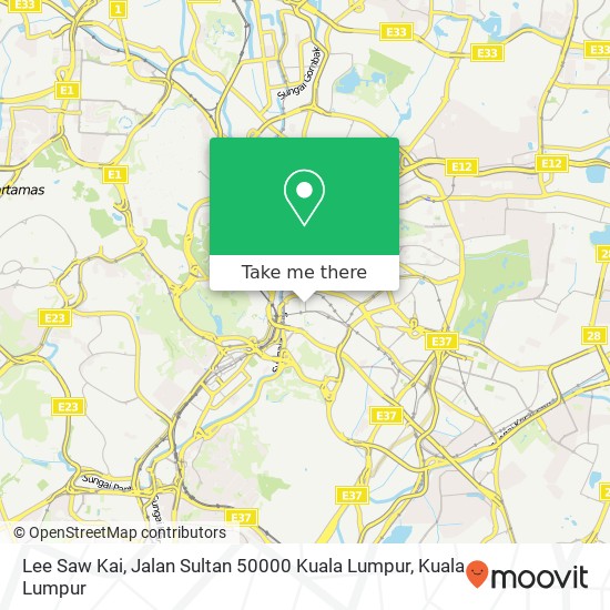 Peta Lee Saw Kai, Jalan Sultan 50000 Kuala Lumpur