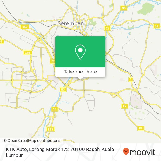 Peta KTK Auto, Lorong Merak 1 / 2 70100 Rasah