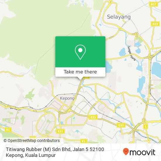 Titiwang Rubber (M) Sdn Bhd, Jalan 5 52100 Kepong map