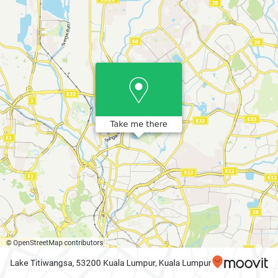 Peta Lake Titiwangsa, 53200 Kuala Lumpur