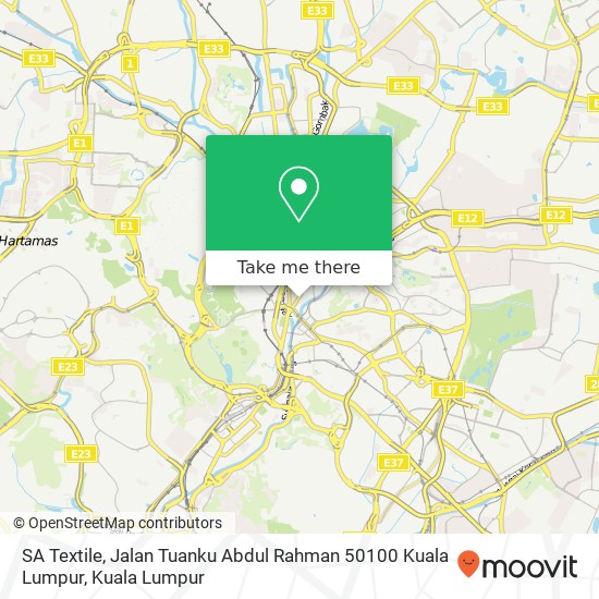 SA Textile, Jalan Tuanku Abdul Rahman 50100 Kuala Lumpur map