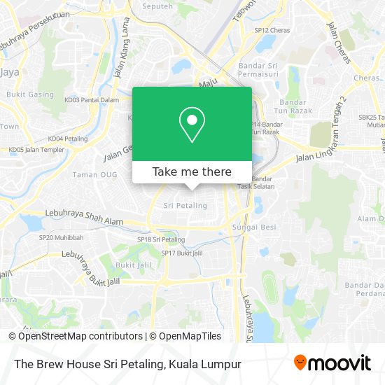 The Brew House Sri Petaling map