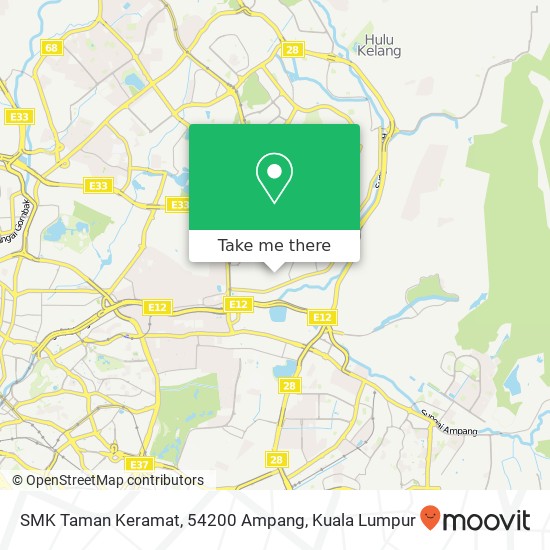 SMK Taman Keramat, 54200 Ampang map