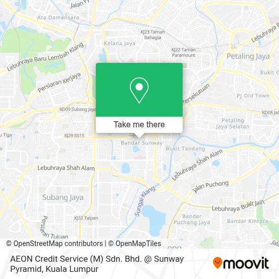AEON Credit Service (M) Sdn. Bhd. @ Sunway Pyramid map