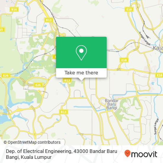 Peta Dep. of Electrical Engineering, 43000 Bandar Baru Bangi
