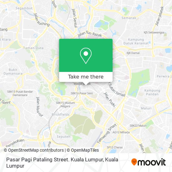 Peta Pasar Pagi Pataling Street. Kuala Lumpur