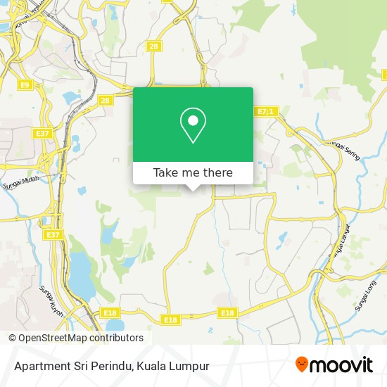 Peta Apartment Sri Perindu