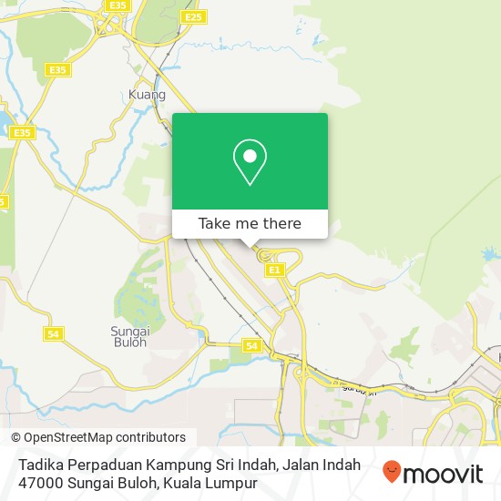 Peta Tadika Perpaduan Kampung Sri Indah, Jalan Indah 47000 Sungai Buloh