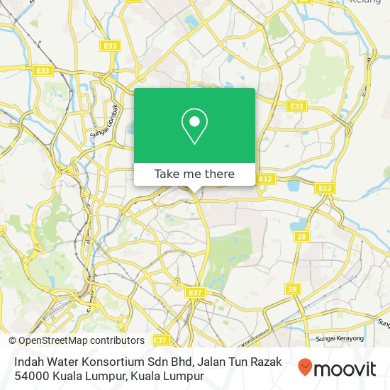 Indah Water Konsortium Sdn Bhd, Jalan Tun Razak 54000 Kuala Lumpur map
