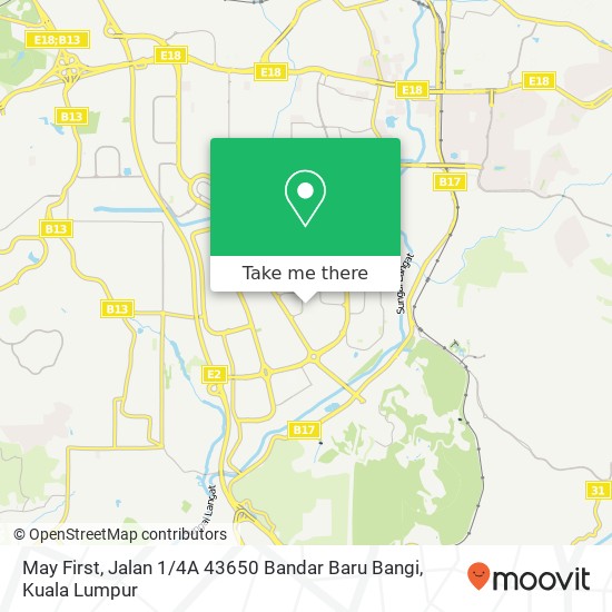 May First, Jalan 1 / 4A 43650 Bandar Baru Bangi map