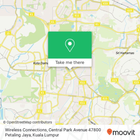 Wireless Connections, Central Park Avenue 47800 Petaling Jaya map