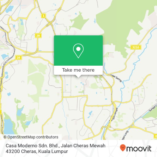 Peta Casa Moderno Sdn. Bhd., Jalan Cheras Mewah 43200 Cheras