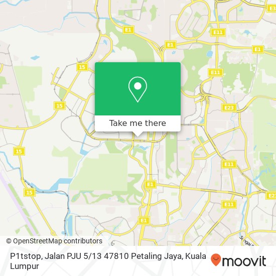 Peta P1tstop, Jalan PJU 5 / 13 47810 Petaling Jaya