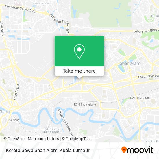 Peta Kereta Sewa Shah Alam