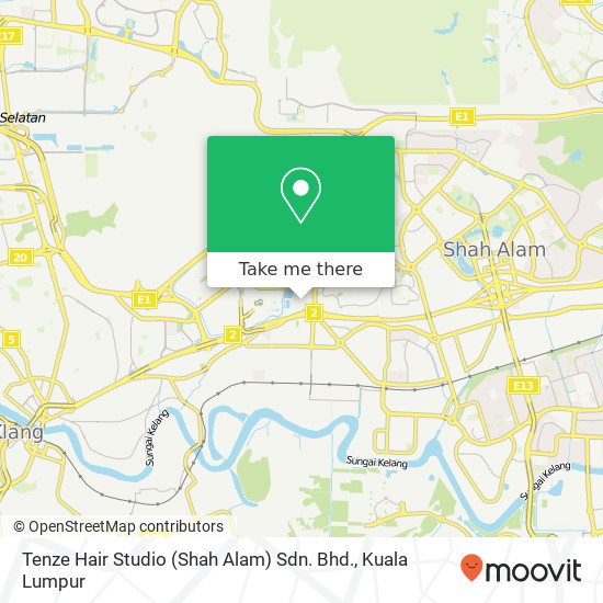 Tenze Hair Studio (Shah Alam) Sdn. Bhd. map