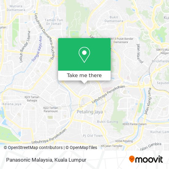 Peta Panasonic Malaysia