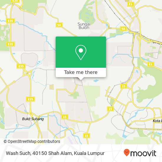 Peta Wash Such, 40150 Shah Alam