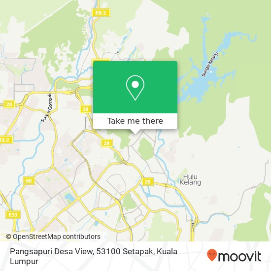 Peta Pangsapuri Desa View, 53100 Setapak