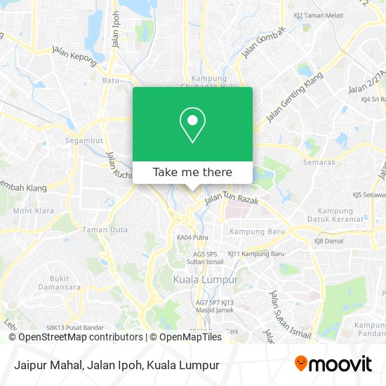 Peta Jaipur Mahal, Jalan Ipoh