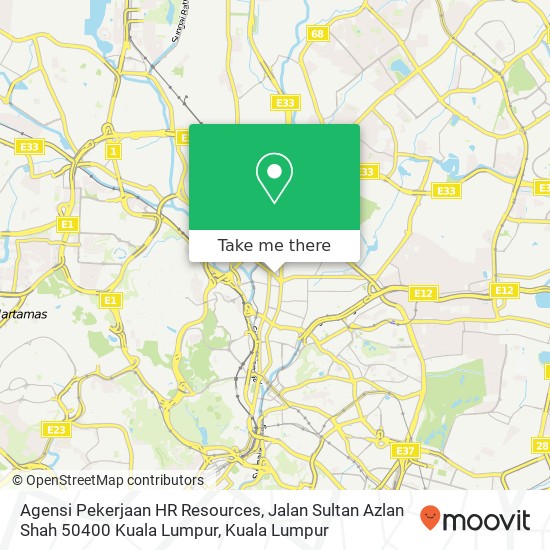 Agensi Pekerjaan HR Resources, Jalan Sultan Azlan Shah 50400 Kuala Lumpur map