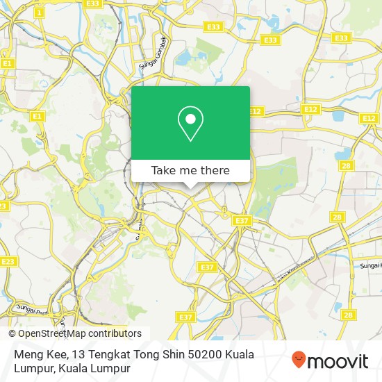 Peta Meng Kee, 13 Tengkat Tong Shin 50200 Kuala Lumpur