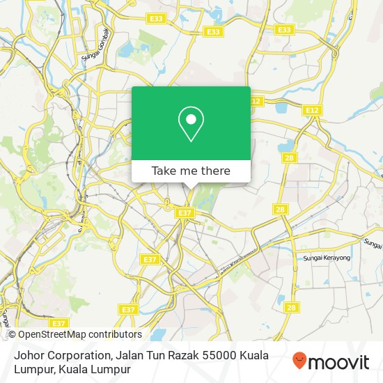 Johor Corporation, Jalan Tun Razak 55000 Kuala Lumpur map