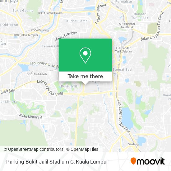 Parking Bukit Jalil Stadium C map
