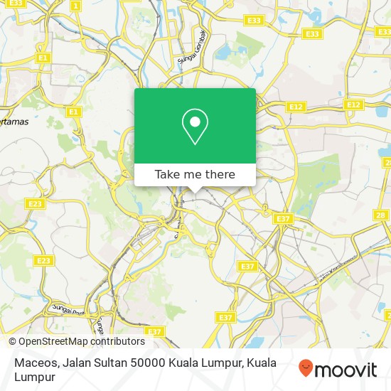 Peta Maceos, Jalan Sultan 50000 Kuala Lumpur