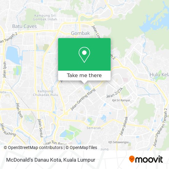 McDonald's Danau Kota map