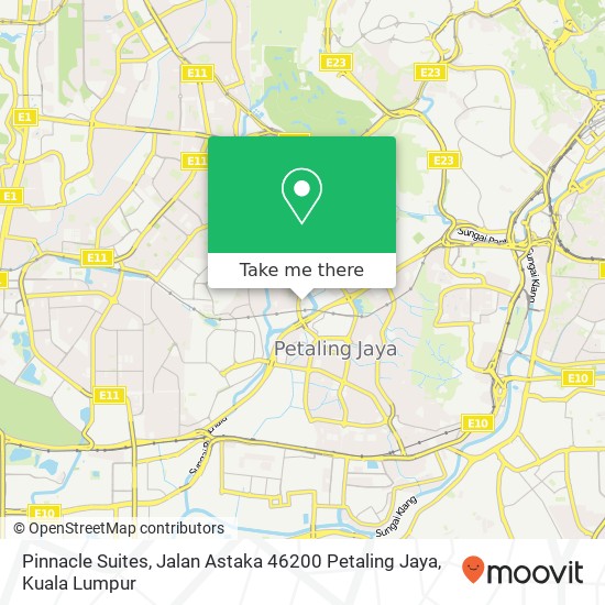 Pinnacle Suites, Jalan Astaka 46200 Petaling Jaya map