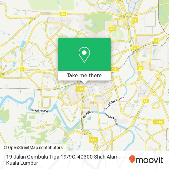 Peta 19 Jalan Gembala Tiga 19 / 9C, 40300 Shah Alam