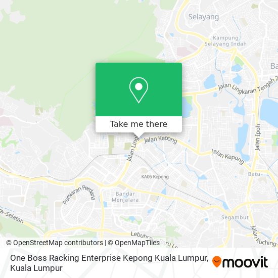 Peta One Boss Racking Enterprise Kepong Kuala Lumpur