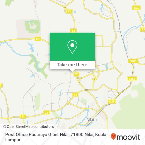 Post Office Pasaraya Giant Nilai, 71800 Nilai map