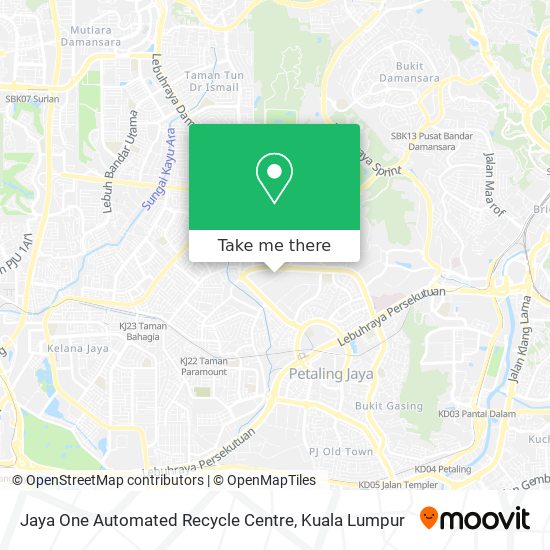 Jaya One Automated Recycle Centre map