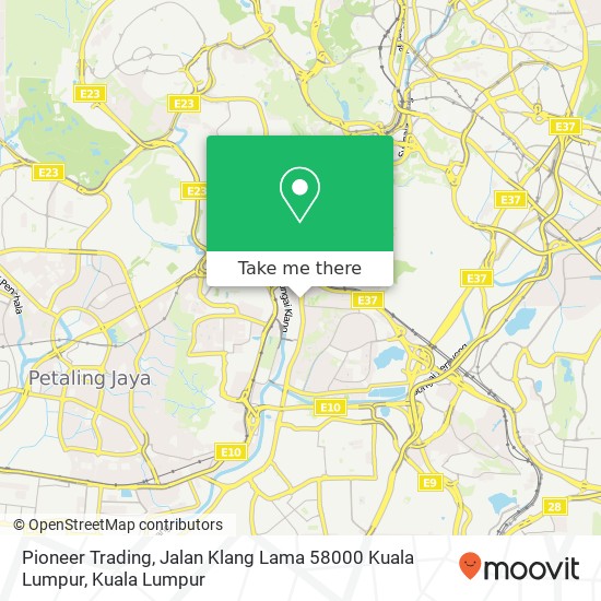 Pioneer Trading, Jalan Klang Lama 58000 Kuala Lumpur map