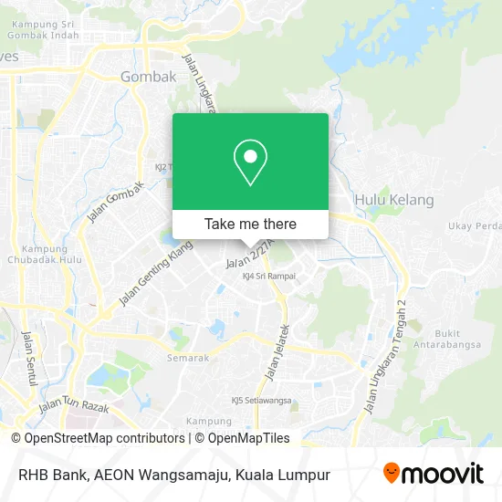 RHB Bank, AEON Wangsamaju map