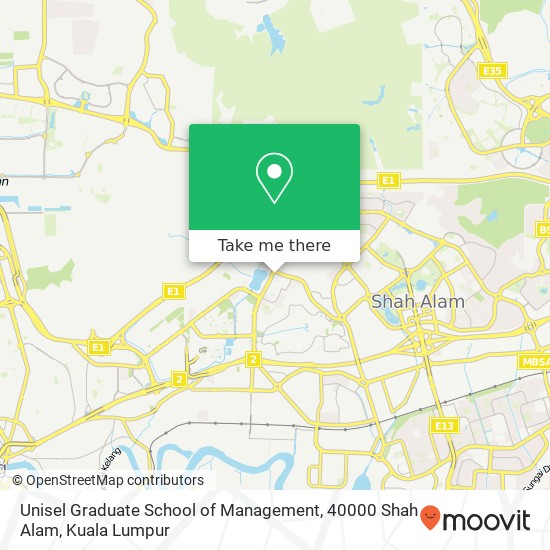 Unisel Graduate School of Management, 40000 Shah Alam map