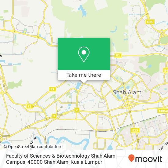 Faculty of Sciences & Biotechnology Shah Alam Campus, 40000 Shah Alam map