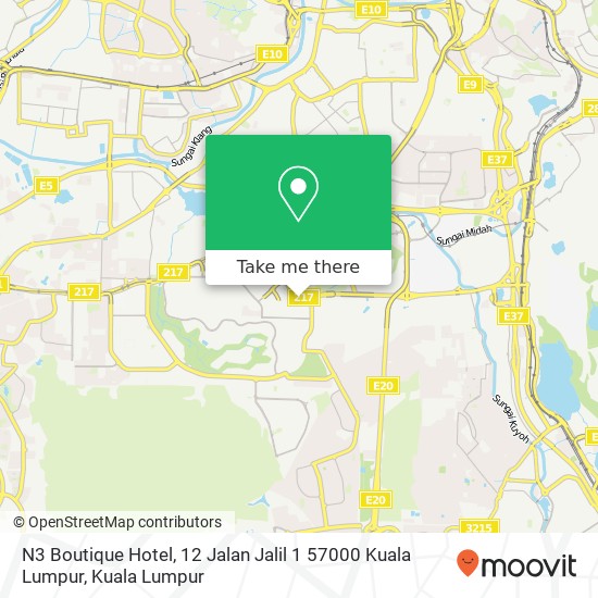 Peta N3 Boutique Hotel, 12 Jalan Jalil 1 57000 Kuala Lumpur