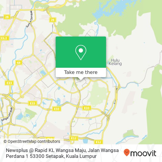 Newsplus @ Rapid KL Wangsa Maju, Jalan Wangsa Perdana 1 53300 Setapak map