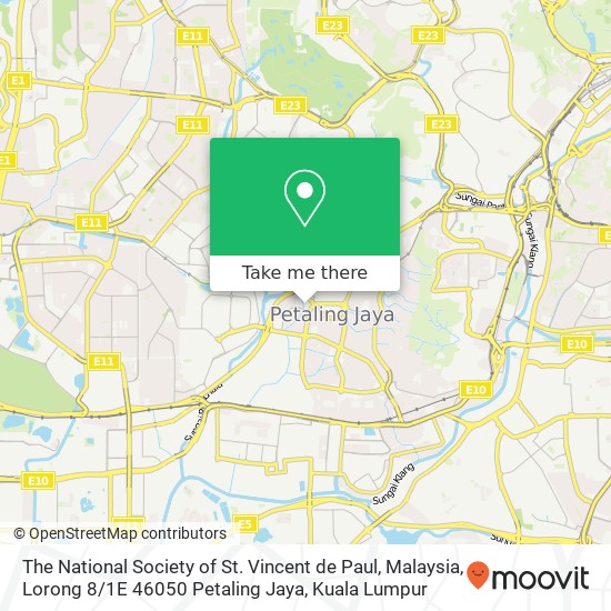 The National Society of St. Vincent de Paul, Malaysia, Lorong 8 / 1E 46050 Petaling Jaya map