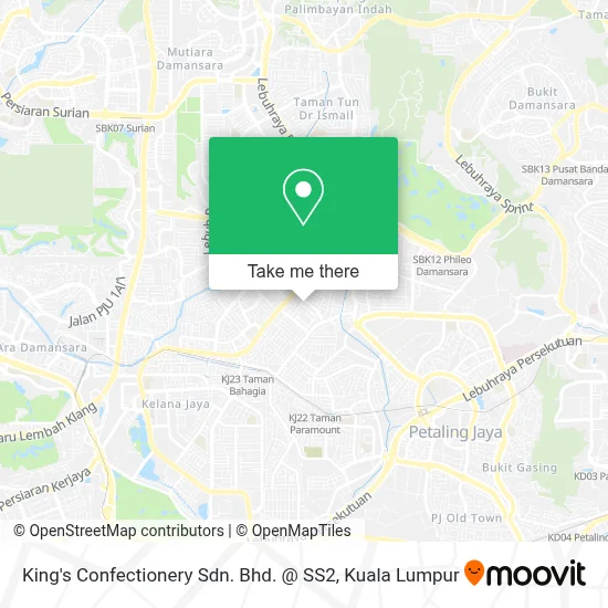King's Confectionery Sdn. Bhd. @ SS2 map