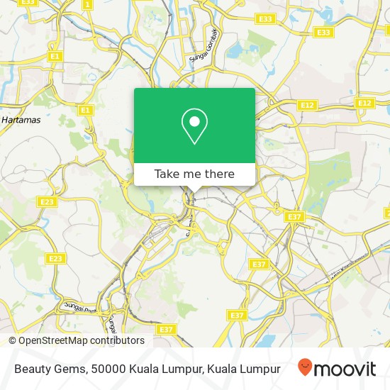 Beauty Gems, 50000 Kuala Lumpur map