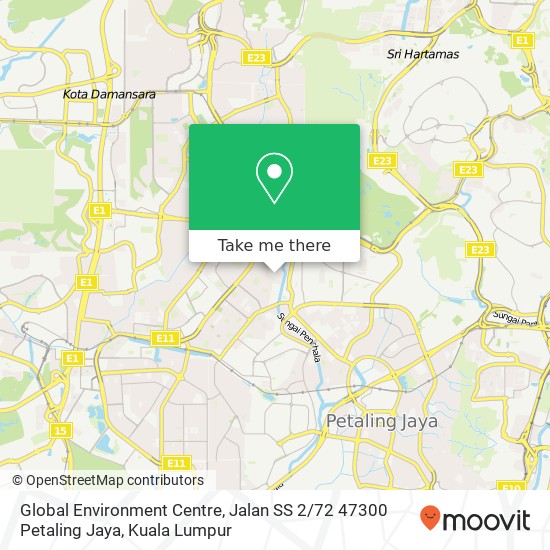 Global Environment Centre, Jalan SS 2 / 72 47300 Petaling Jaya map