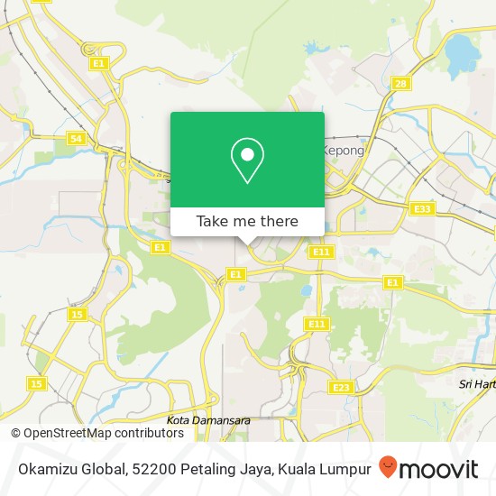 Okamizu Global, 52200 Petaling Jaya map