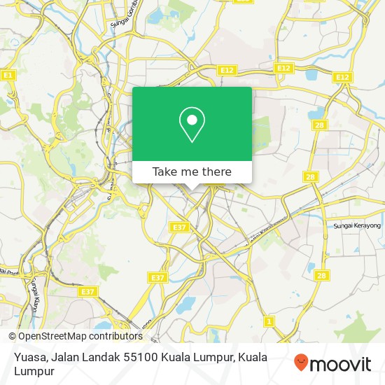 Peta Yuasa, Jalan Landak 55100 Kuala Lumpur